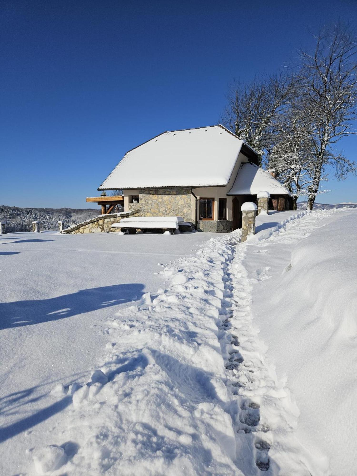 Zerko Holiday Home - Vineyard Chalet With Sauna And Jacuzzi Free Mirna Exterior foto